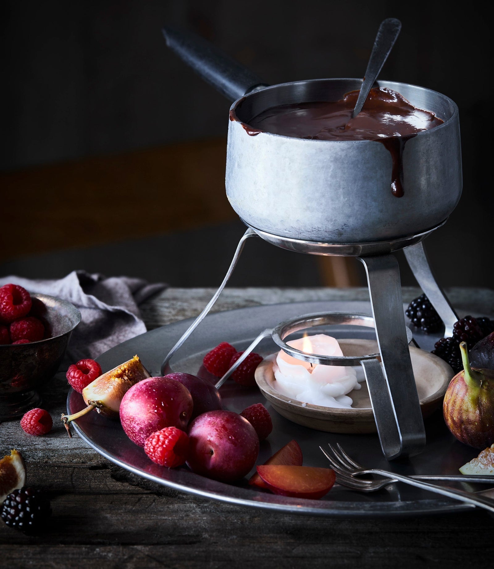 Dark Chocolate Raspberry Fondue