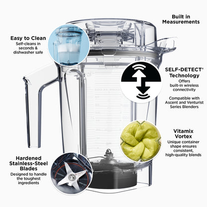 2.0 Litre Low Profile Ascent Interlock Container with Self-Detect