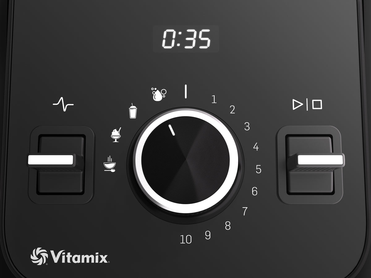 Close up of an Ascent X2 Vitamix blender control panel