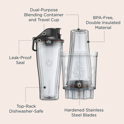 Personal Cup Adapter, Two 600ml Cups & Two Lids